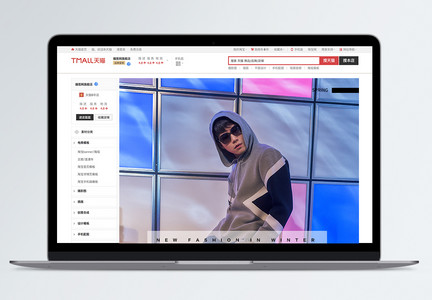 冬季时尚潮流运动男装促销详情页模板图片