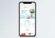 简约花束盆栽摆件促销淘宝手机端模板图片