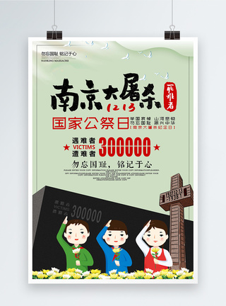 勿忘国耻南京大屠杀纪念日海报图片