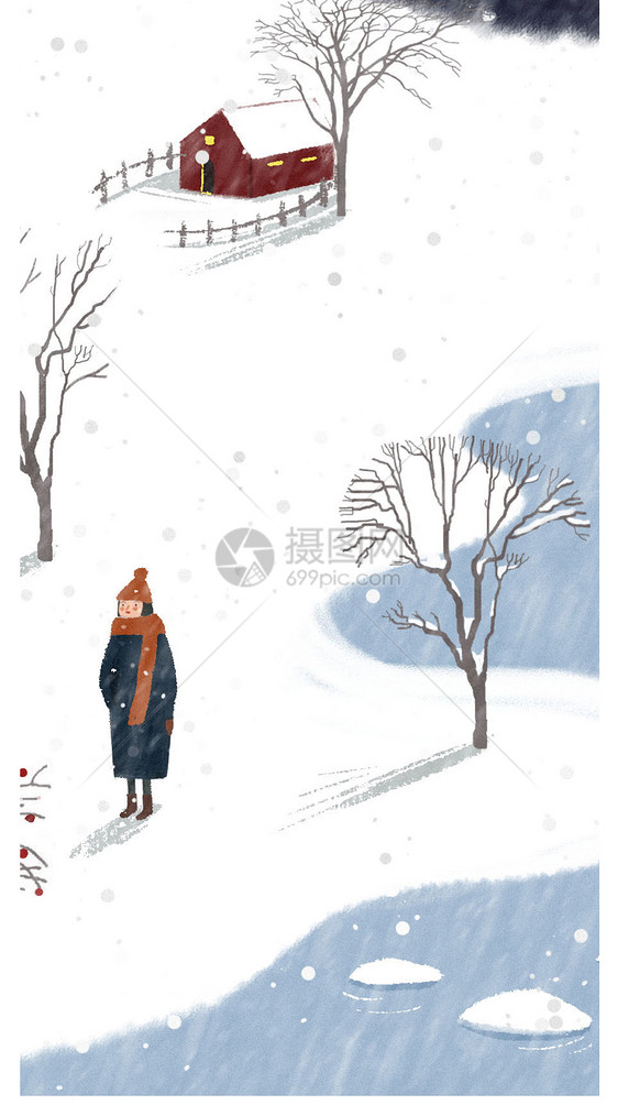 冬天雪景手机壁纸图片