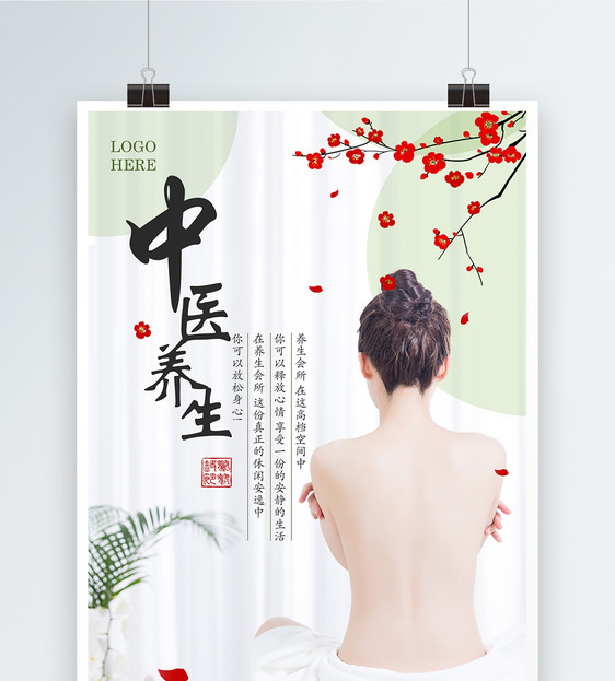 中医健康养生会馆海报图片