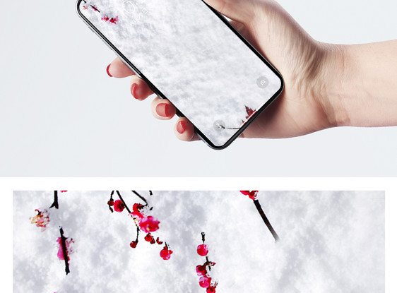 冬日雪地手机壁纸图片