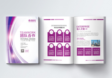 时尚炫彩企业管理画册宣传册图片