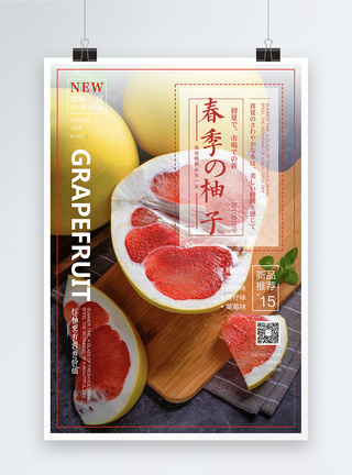 传统美食柚子活动促销宣传海报图片