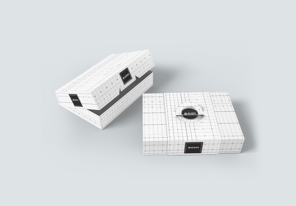 白色纸盒飞机盒白色盒子包装样机模板