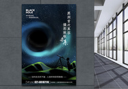 简约大气创意黑洞外太空科技海报图片