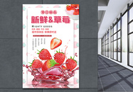 小清新草莓水果海报图片