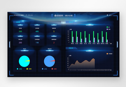 UI设计可视化数据分析web界面图片