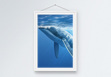 鲸鱼客厅装饰画图片