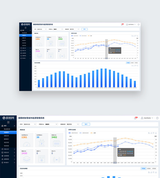 web智慧能源监控系统图片