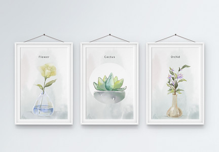 北欧小清新植物装饰画图片