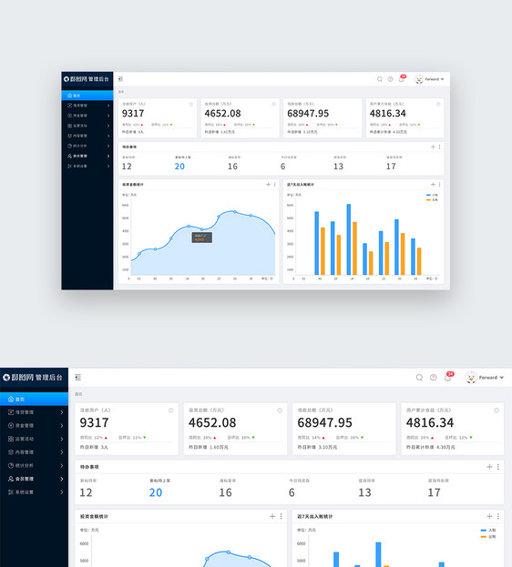 UI设计web后台系统界面图片