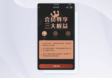 UI设计会员权益介绍页面图片