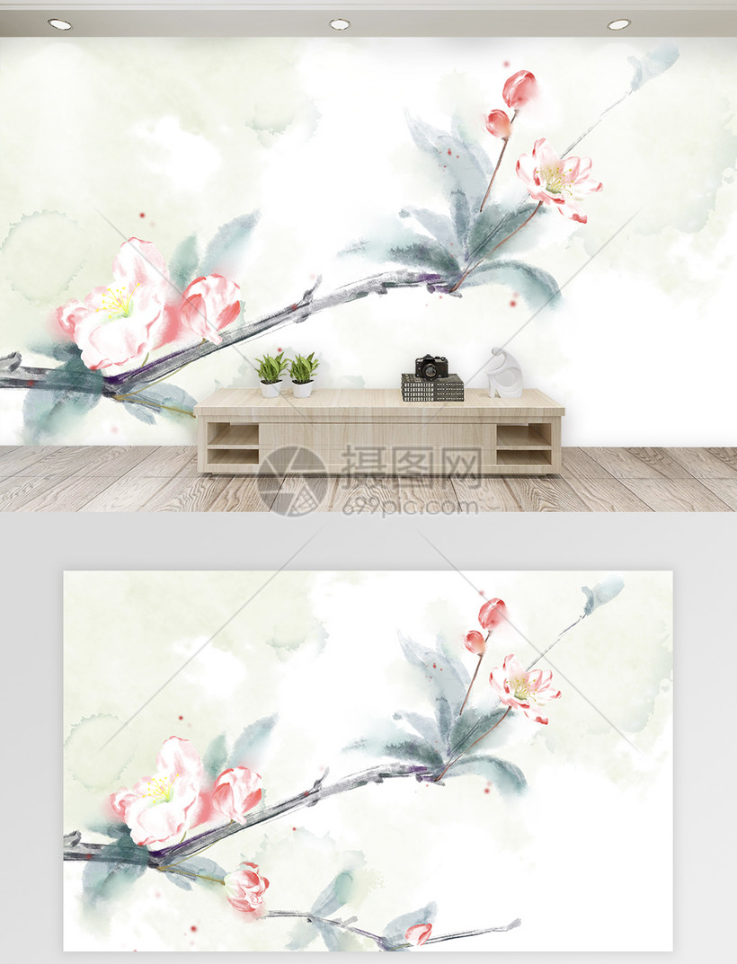 古风海棠花背景墙模板素材 正版图片 摄图网 古风海棠花背景墙模板素材 正版图片 摄图网