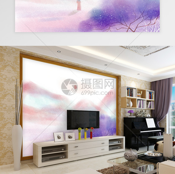 中国风意境背景墙图片