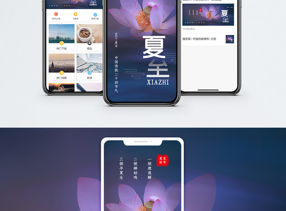 夏至手机海报配图图片