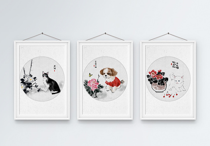 中国风动物装饰画图片