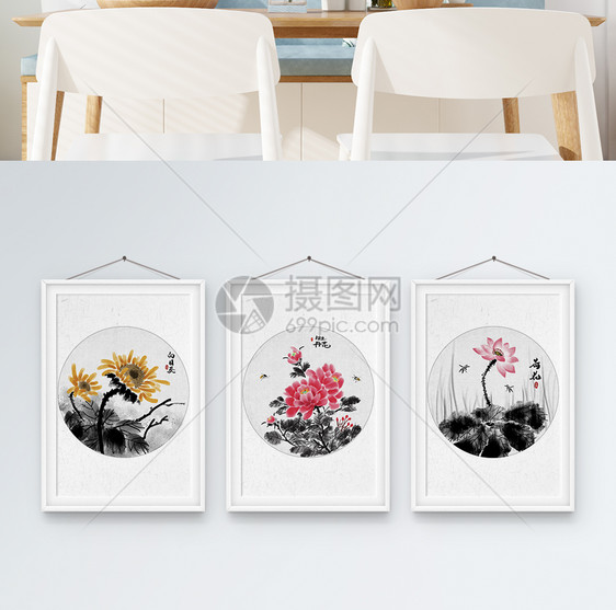 中国风花卉古典装饰画图片