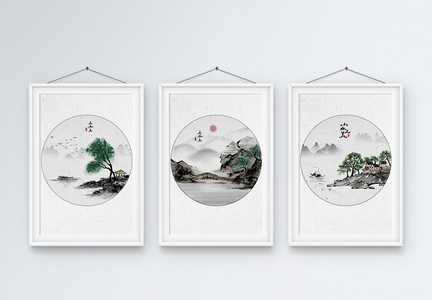 中国风山水装饰画图片