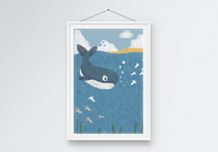 海洋动物装饰画图片