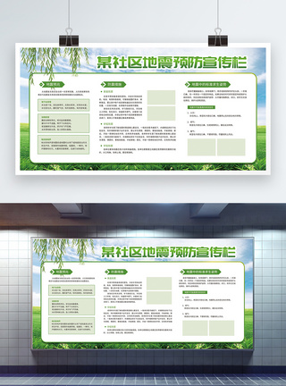 防震减灾宣传栏展板图片