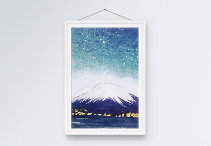 富士山风景装饰画图片
