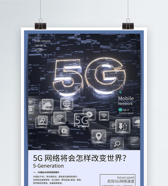 5G网络改变世界海报图片