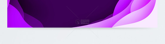 紫色创意剪纸风电商banner背景图片
