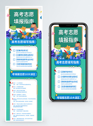 高考长图高考志愿填报指南营销长图模板