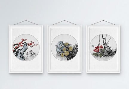 中国风花卉装饰画图片