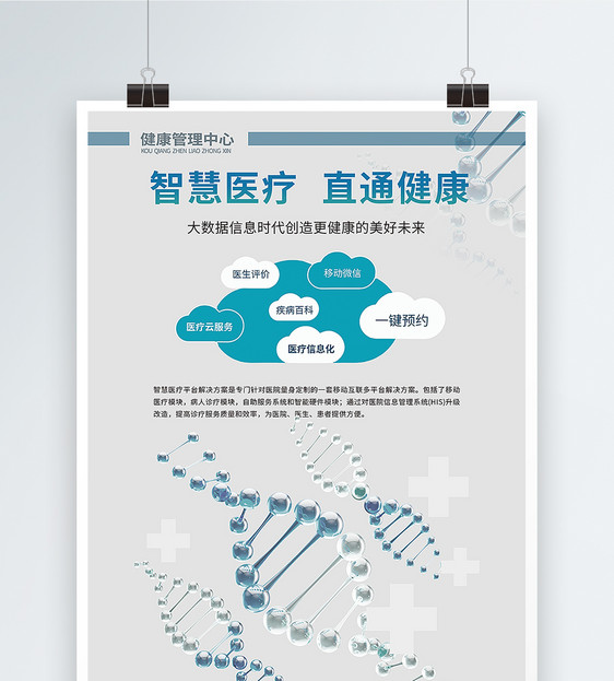 智慧医疗宣传海报图片