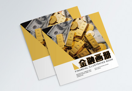 简约时尚金色金融画册封面图片