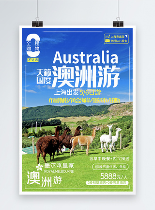 澳大利亚澳洲旅游海报模板