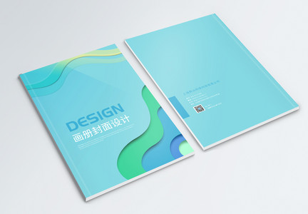 创意几何曲线高端企业画册封面图片