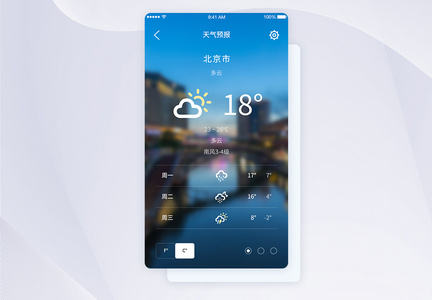 UI设计天气预报首页图片