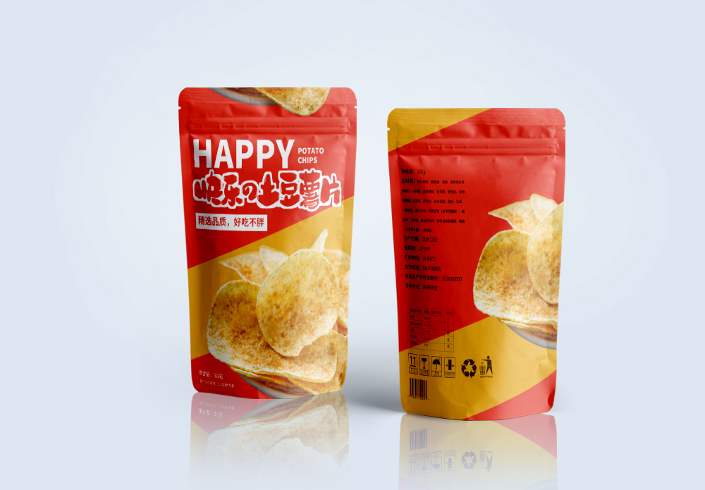 土豆薯片包装袋设计图片素材