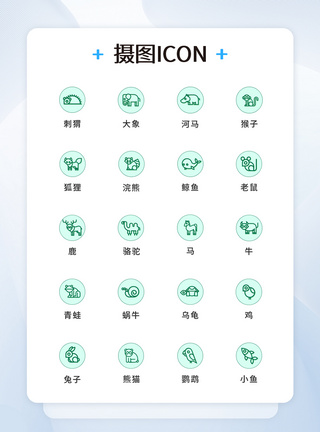 UI设计小动物红色线性icon图标图片