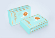 蓝色小清新月饼礼盒包装盒图片
