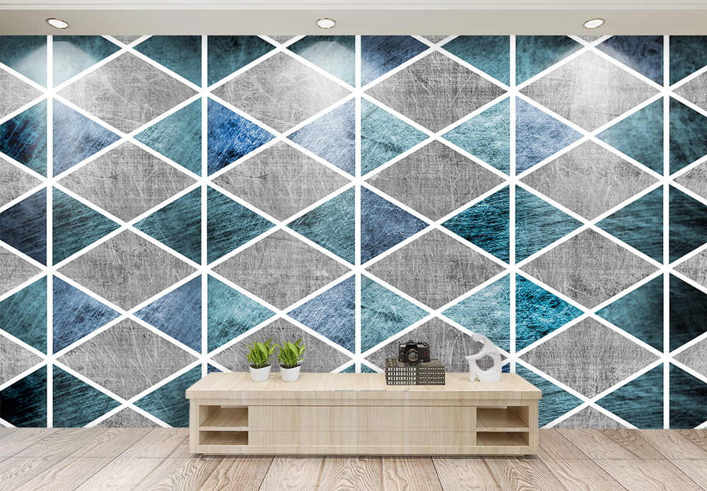 菱形复古简约背景墙图片素材