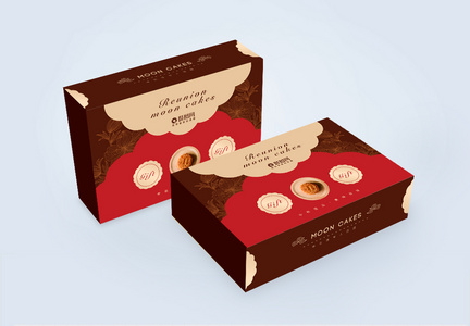 中秋佳节美味月饼包装盒设计图片
