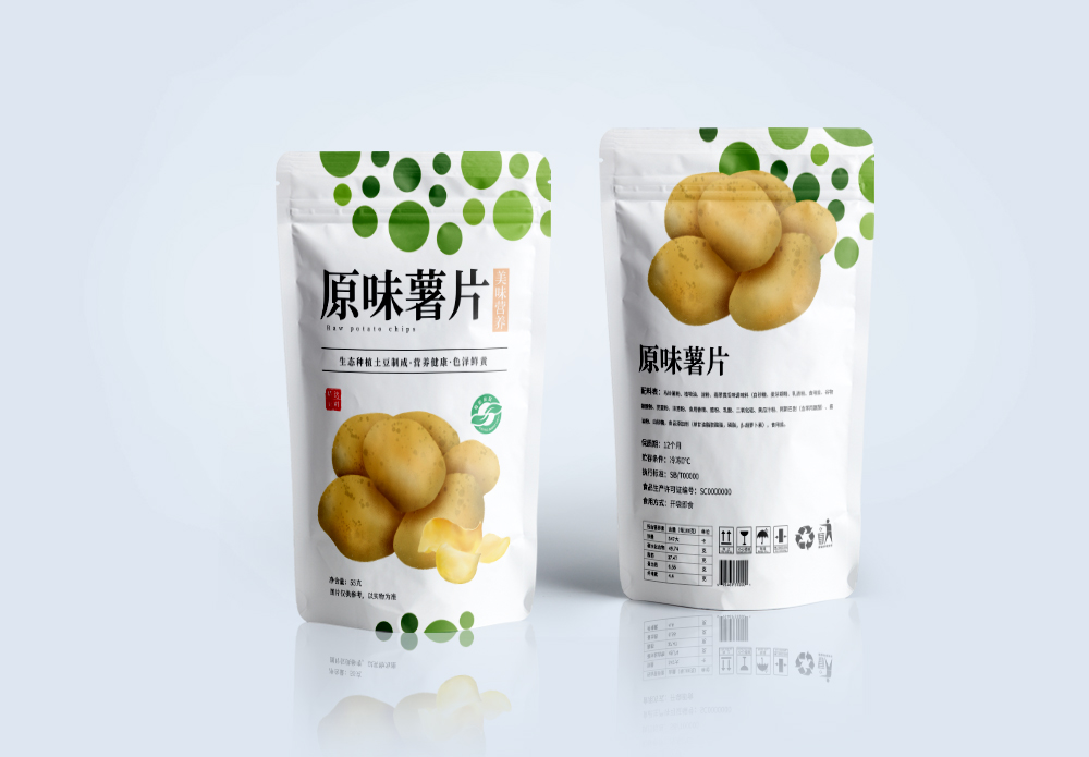 模板  |                         原味薯片零食包装袋