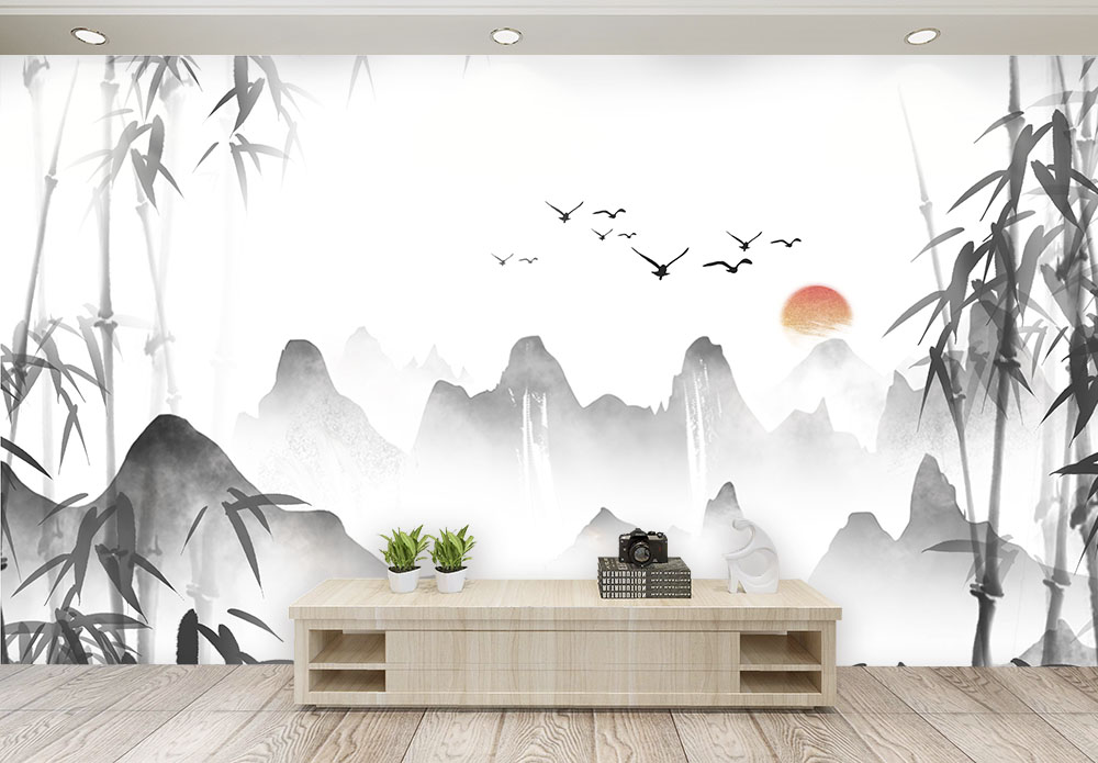 竹山水画图片 竹山水画素材 竹山水画高清图片 摄图网图片下载