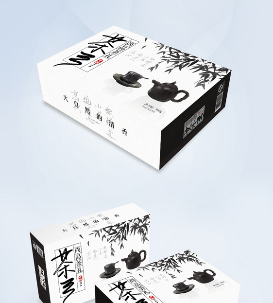 水墨中国风茶叶包装盒图片