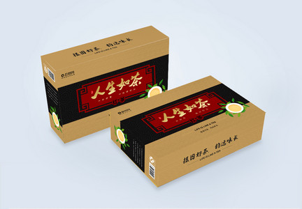 人生如茶中国风茶叶包装盒图片