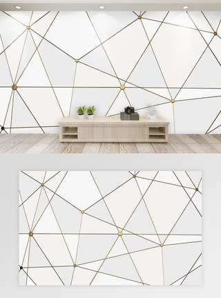 简洁壁纸现代简约淡雅质感几何电视背景墙模板