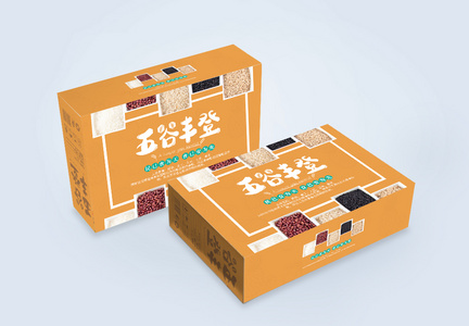 中国风五谷杂粮大米包装礼盒图片