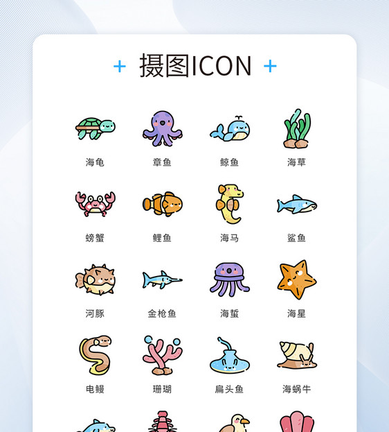 ui设计icon图标海洋生物图片