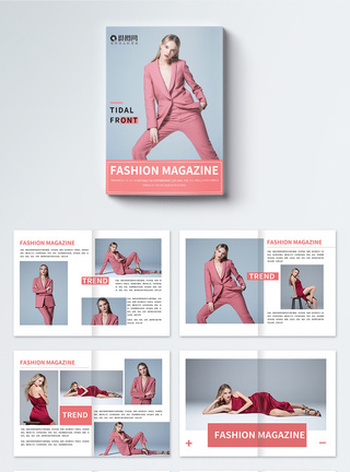 时装时尚杂志宣传画册整套模板