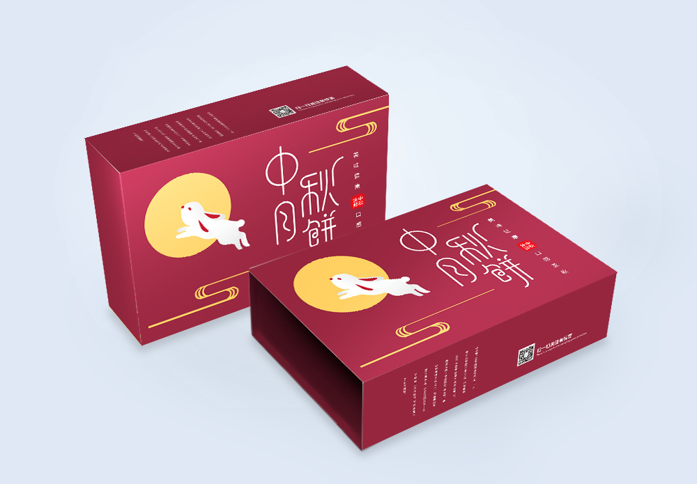 高端创意中秋月饼礼盒包装盒图片素材