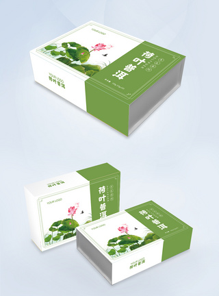 荷叶普洱茶叶包装设计图片